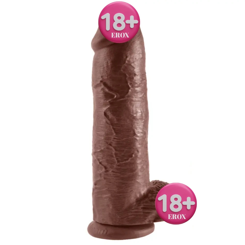 King Cock 12 inç testisli penis – Brown – görsel 6