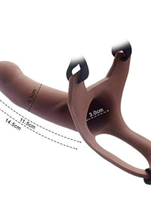 Aphrodisia Hollow Strap-On 14,5cm İçi Boş Belden Bağlamalı Strap-on-Brown