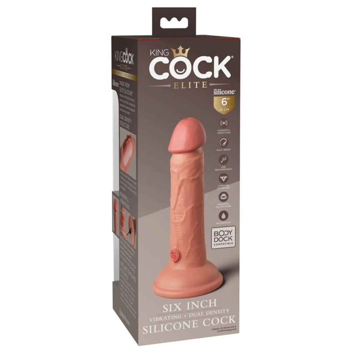 King Cock Elite 15 cm titreşimli dildo – görsel 5