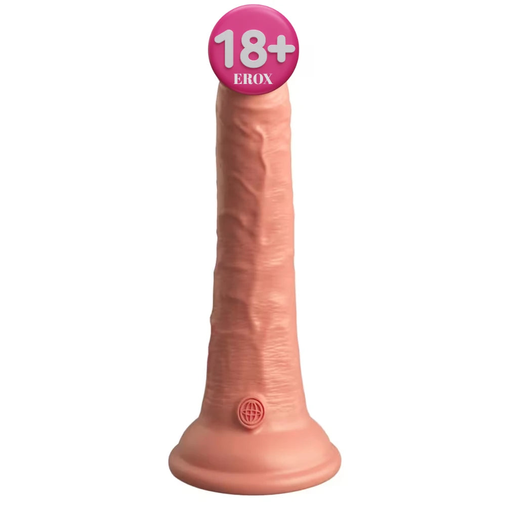King Cock Elite 17 cm çift yoğunluklu dildo – Flesh – görsel 1