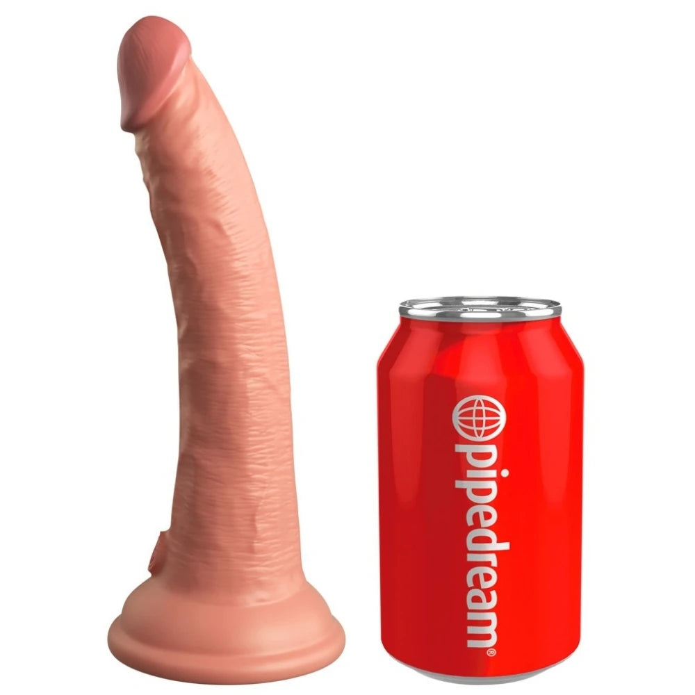 King Cock Elite 17 cm çift yoğunluklu dildo – Flesh – görsel 3