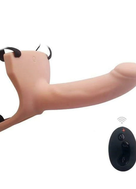 Aphrodisia Hollow Strap-On 17 cm İçi Boş Titreşimli Uzaktan Kumandalı Belden Bağlamalı Strap-on