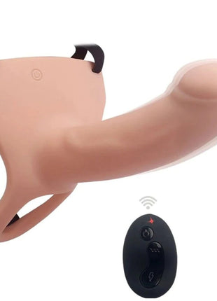 Aphrodisia Hollow Strap-On 17 cm İçi Boş Titreşimli Uzaktan Kumandalı Belden Bağlamalı Strap-on