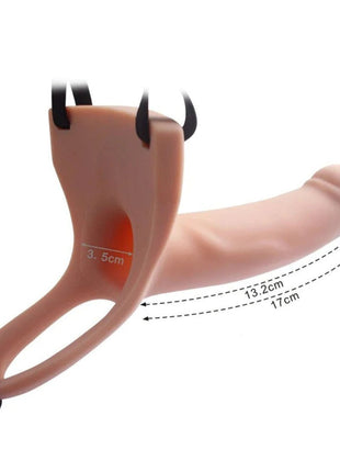 Aphrodisia Hollow Strap-On 17 cm İçi Boş Titreşimli Uzaktan Kumandalı Belden Bağlamalı Strap-on