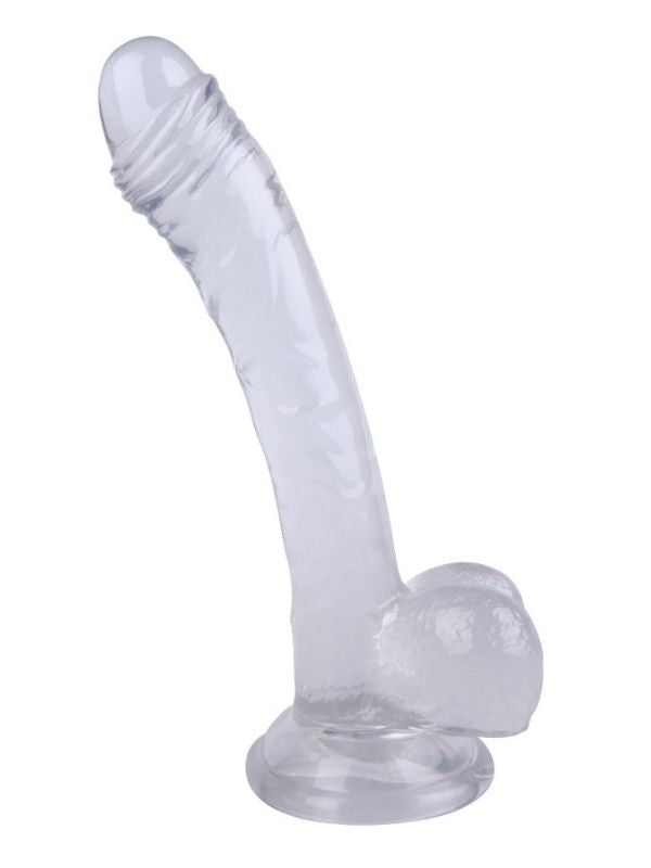 beyaz silikon dildo 19 cm – görsel 1