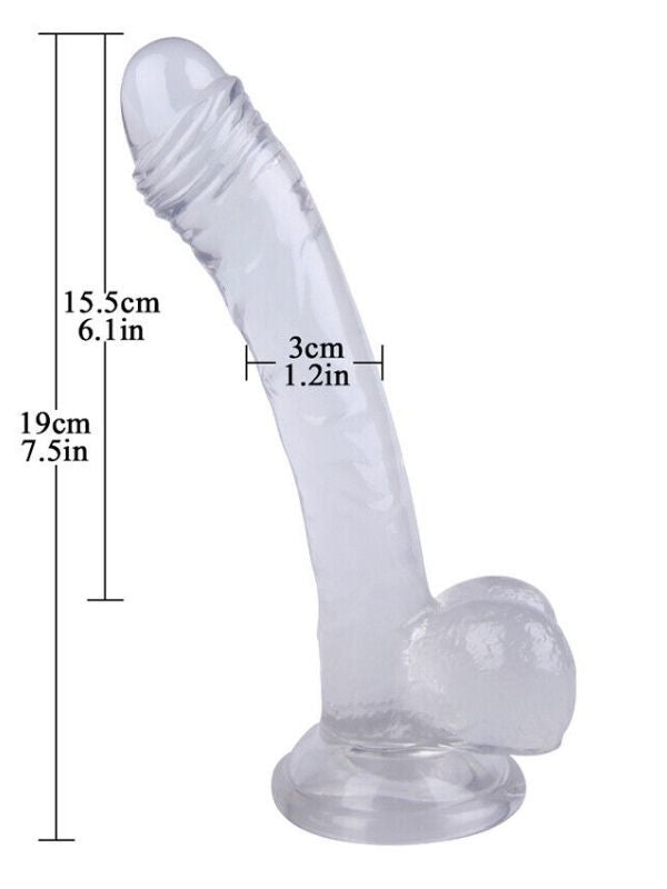 beyaz silikon dildo 19 cm – görsel 3