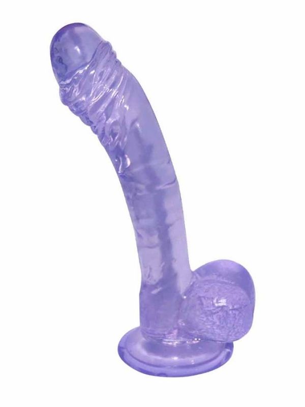 19 cm Mor Silikon Dildo – 15,5 cm Kullanılabilir