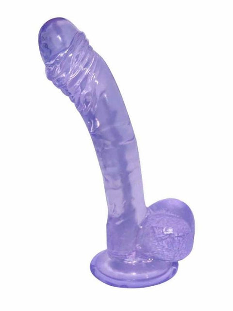 19 cm Mor Silikon Dildo – 15,5 cm Kullanılabilir