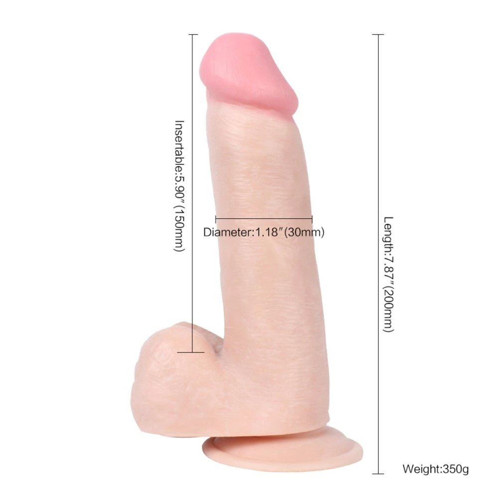 20 cm vantuzlu realistik dildo – görsel 3