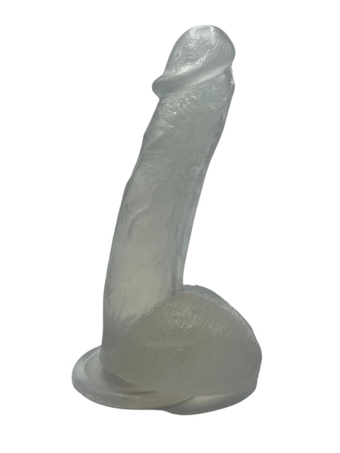 21,5 cm Beyaz Silikon Dildo – 15 cm Kullanılabilir