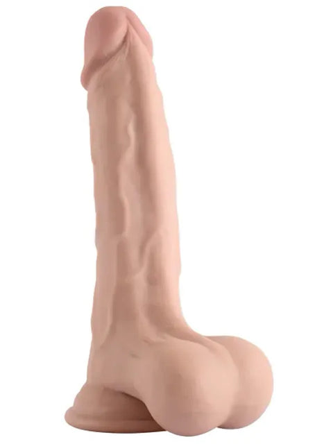 23 cm (9 inç) Oynar Derili Realistik Dildo – Ten