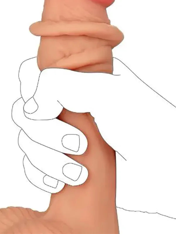 23 cm oynar derili dildo – görsel 2
