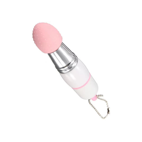 3 Başlıklı Mini Anahtarlık Vibratör – Kompakt Masaj Cihazı, Beyaz