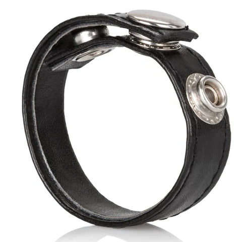 3 Çıtçıtlı Ayarlanabilir Hakiki Deri Penis Halkası