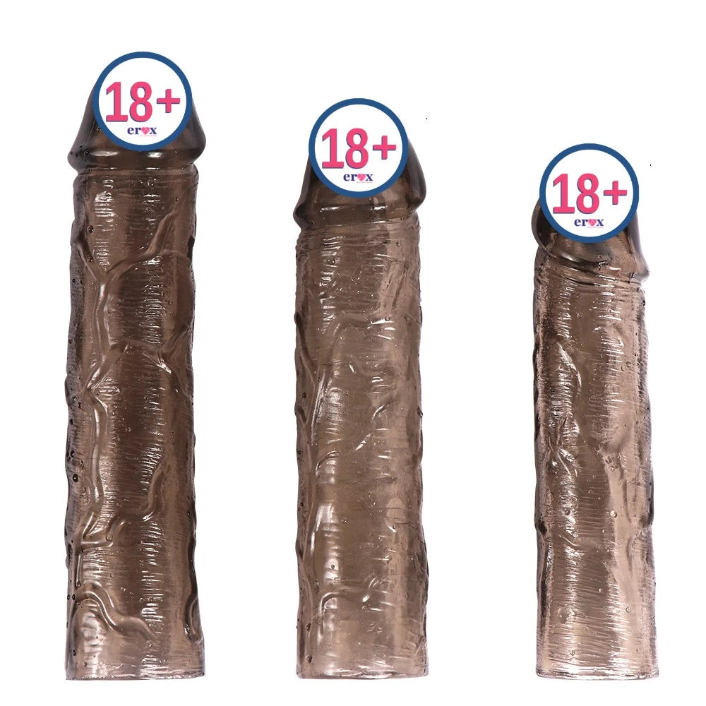 3 Farklı Boy Gerçekçi Penis Kılıfı Seti – Esmer Ten