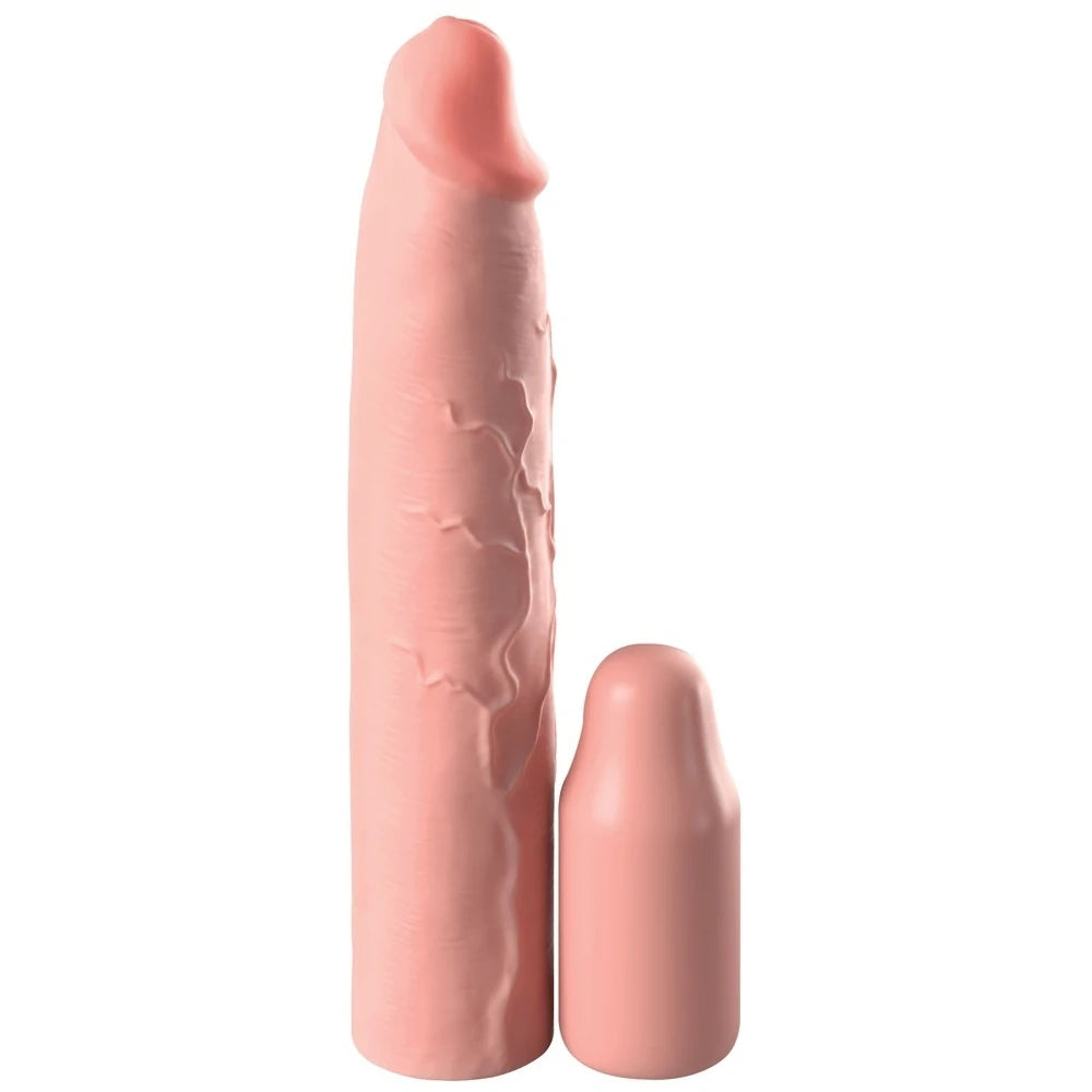 3 inç uzatmalı silikon penis kılıfı – Flesh – görsel 2