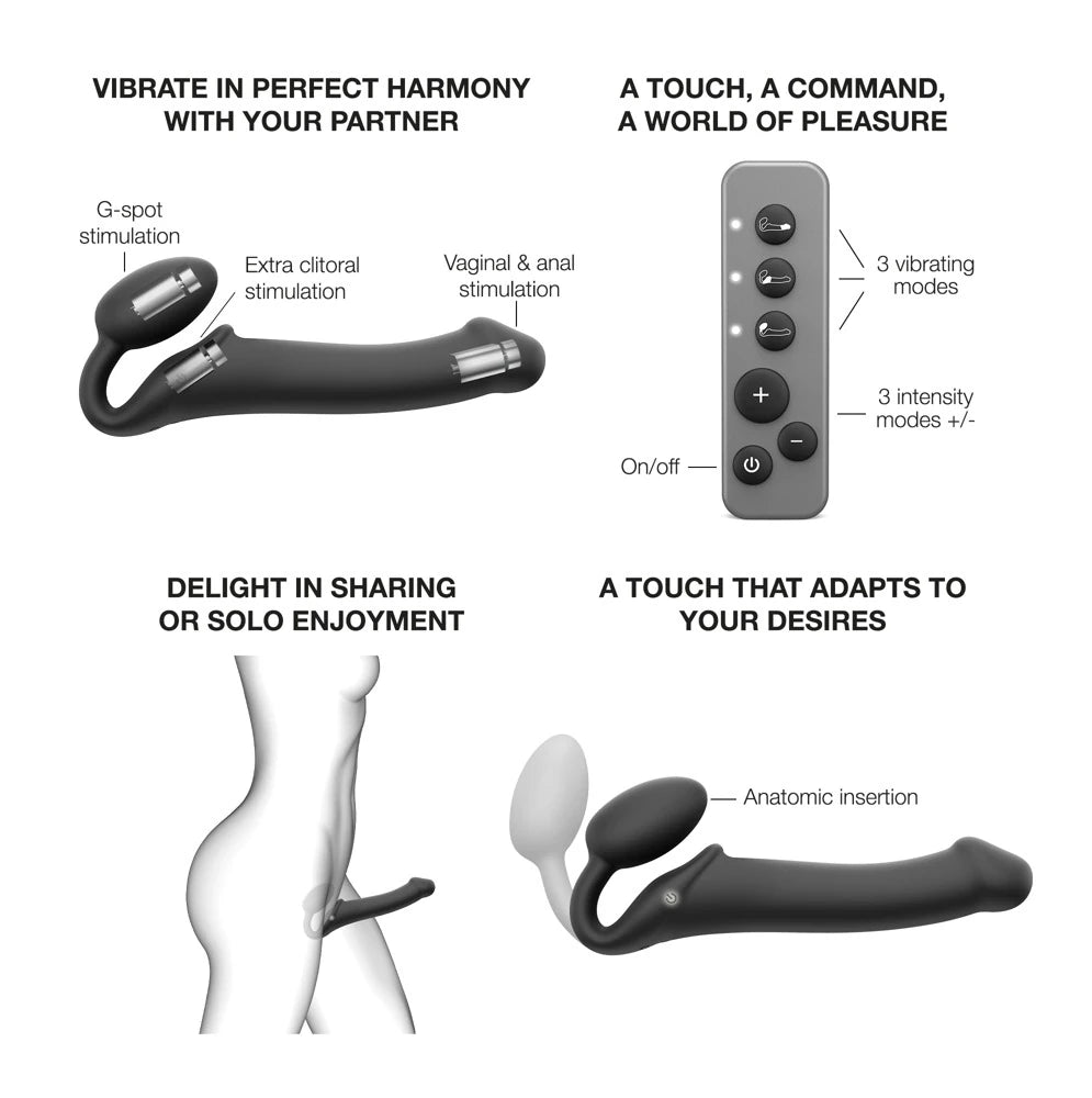 kumandalı askısız strap-on vibratör M beden – görsel 4