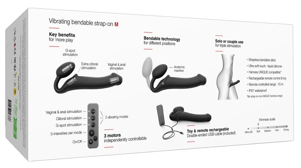 kumandalı askısız strap-on vibratör M beden – görsel 5