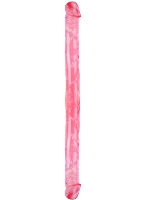 34 cm Çift Taraflı Esnek Dildo – Kırmızı