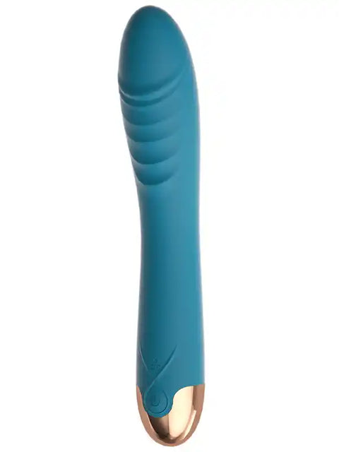 360 Derece Dönen Başlı Şarjlı Silikon Vibratör 20 cm – Yeşil