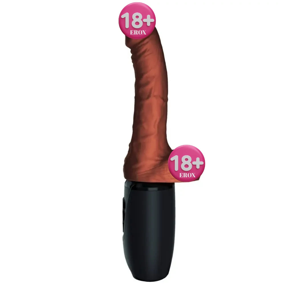 7,5 İnç Isıtmalı İleri Geri Hareketli Testisli Penis