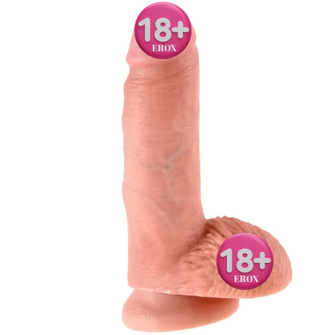 7 İnç Testisli Vantuzlu Realistik Penis – 19,4 cm