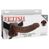 testisli içi boş strap-on – Brown – görsel 6