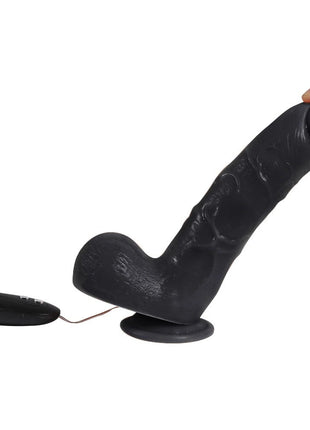 Xise Dildo Series Adam Rubber 21 cm Titreşimli Belden Bağlamalı Realistik Zenci Penis XS-WBC10012-V Black