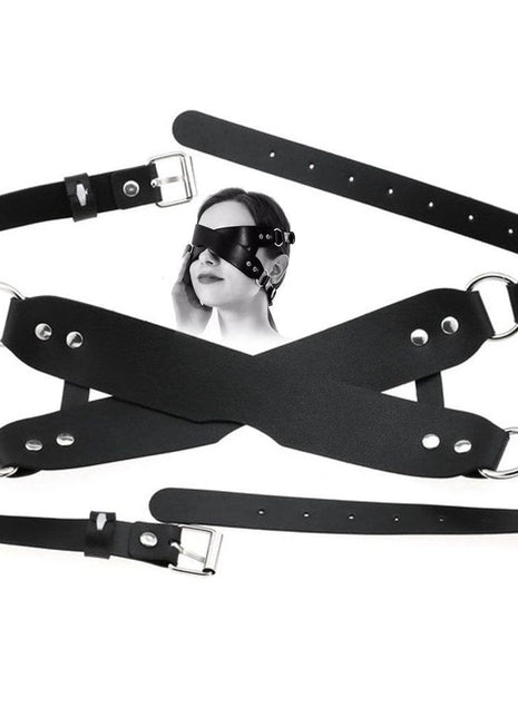 Fetish Fantasy Cross Mask Eye Position Deri Göz Maskesi