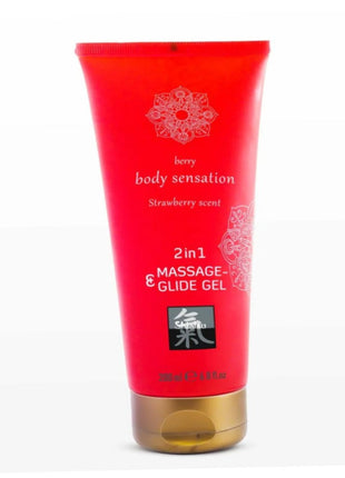 Hot Shiatsu Massage & Glide Gel 2in1 Strawberry Masaj ve Kayganlaştırıcı Jel 200 ml.