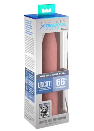 Pipedream Fantasy X-Tensions Uncut Silicone Penis Sleeve Ucu Açık Amerikan Penis Kılıfı