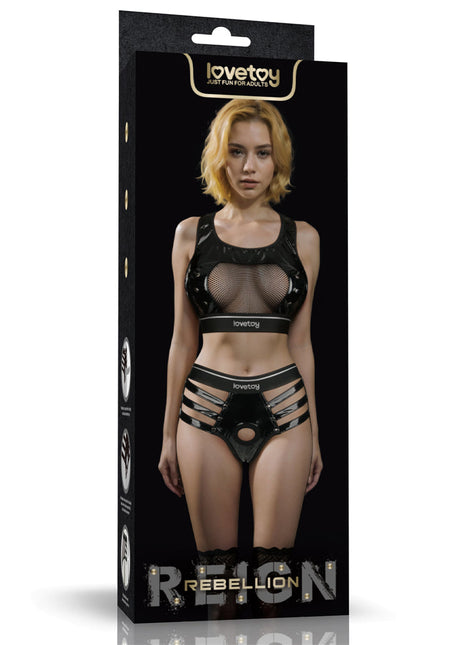 Lovetoy Rebellion Reign Iconic Harness Strap on Set LV781001A XS/S