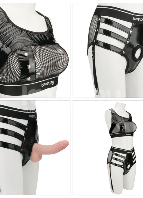 Lovetoy Rebellion Reign Iconic Harness Strap on Set LV781001B M/L