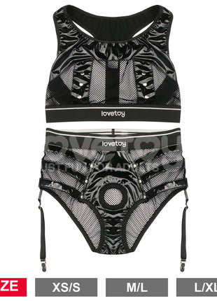 Lovetoy Rebellion Reign Iconic Harness Strap on Set LV781001B M/L