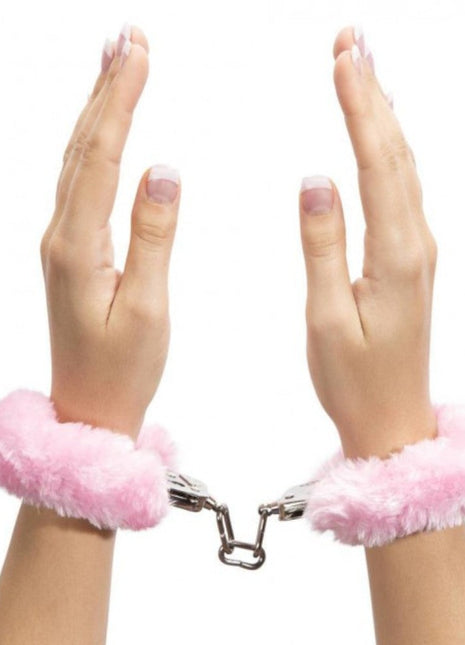 Fetish Fantasy Series Metalic Hand Cuffs Peluşlu Metal Kelepçe Pembe