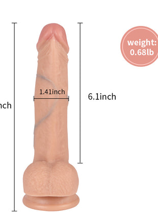 Xise Dildo Series Archie Flesh 21 cm Realistik Penis XS-WBC10042