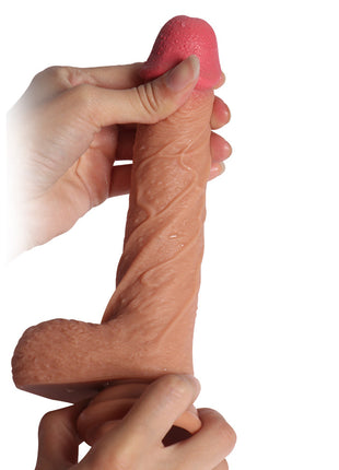 Shequ Dildo Series Little Dean Natural Çift Katmanlı Realistik Penis SQ-WBD10007-S