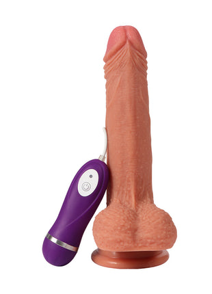 Shequ Crowley Dildo Series 18 cm Yumuşak Dokulu Belden Bağlamalı Titreşimli Realistik Penis SQ-WBD10009-V