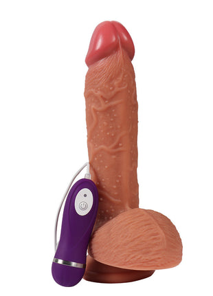 Shequ Dildo Series Buru Yumuşak Dokulu Çift Katmanlı Titreşimli 22 Cm Realistik Penis SQ-WBD10011-V (Kopya)