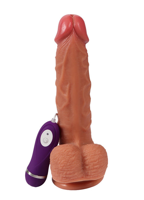 Xise Dildo Series Hansen 21 cm 10 Mod Doğal Realistik Vibratör SQ-WBD10012-V