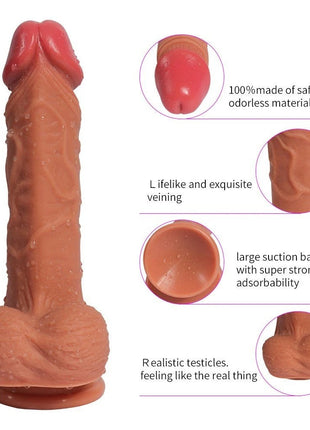 Shequ Dildo Series Hansen Dual Layered Çift Katmanlı 21 cm Realistik Dildo SQ-WBD10013