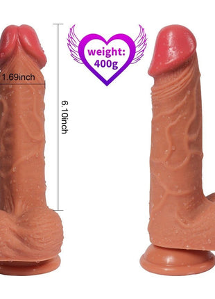 Shequ Dildo Series Hansen Dual Layered Çift Katmanlı 21 cm Realistik Dildo SQ-WBD10013