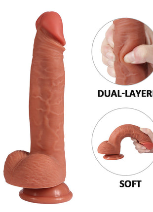 Dildo Series Leo Özel Yumuşak Dokulu Belden Bağlamalı Realistik Penis 23 Cm SQ-WBD10033