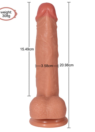 Shequ Dildo Series Archie Natural Çift Katmanlı Belden Bağlamalı Realistik Penis SQ-WBD10042