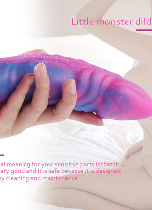 Shequ Jelly Animal Dildo Monster 3 Squamule Realistik Penis SQ-WBD10052 Purple