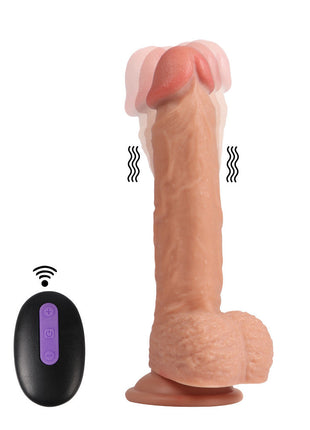 Dildo Series Dean 21 cm 20 Modlu Titreşimli Uzaktan Kumandalı Şarjlı Realistik Penis SQ-WBE10007