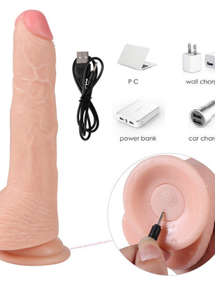Dildo Series Harding 22 cm 20 Modlu Titreşimli Uzaktan Kumandalı Realistik Vibratör SQ-WBE10019