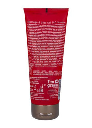 Hot Shiatsu Massage & Glide Gel 2in1 Strawberry Masaj ve Kayganlaştırıcı Jel 200 ml.
