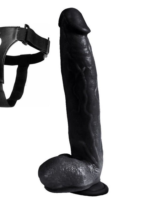 Xise Dildo Series Blade Master Büyük Belden Bağlamalı Realistik Penis XS-WBC10040 Black