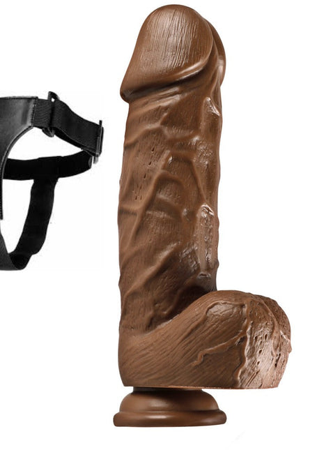 Xise Dildo Series X-Men Flexible Belden Bağlamalı Kalın Realistik Penis XS-WBC10011 Brown
